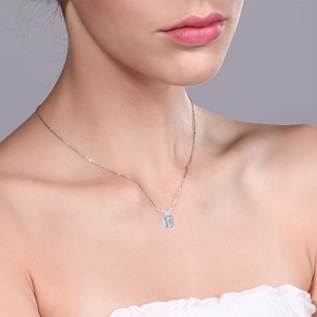 25ct to 5.00 Carat Round Brilliant Solitaire Lab-Grown Diamond Solitaire Pendant Necklace in 14k Yellow, White or Rose Gold With 18" Gold Chain