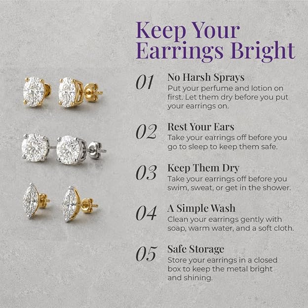 Dangling Diamond Earrings for Women | 10K Solid Gold Lab Grown Diamond Earrings | Ideal Gift for Her